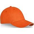 Šestipanelová kšiltovka, tvarovaný sendvičový kšilt, oranžová