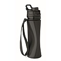 Silikonová sportovní láhev 500 ml, černá
