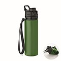 Silikonová sportovní láhev 500 ml,, tmavě zelená