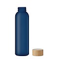 Skleněná láhev na pití, 500ml, matný povrch, modrá