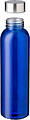 Skleněná láhev na pití 500ml s nerezovým víčkem, modrá