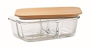 Skleněný lunchbox s bambusovým víčkem, 800ml