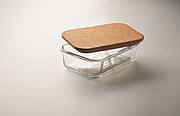 Skleněný lunchbox s korkovým víčkem, 830ml