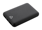 Slim powerbanka z recyklovaného ABS s baterií o kapacitě 5 000 mAh, černá