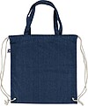 Stahovcí batoh z recyklovaného denimu, modrá