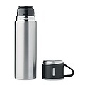 SUNA Termoska z nerezové oceli s hrnkem, 420 ml, stříbrná