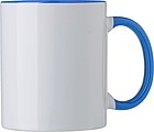 SUPREME Keramický hrnek k sublimaci, 300 ml, bílý s modrým vnitřkem a uchem