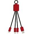 Světelný kabel se čtyřmi konektory SCX.design C15, červená