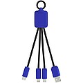 Světelný kabel se čtyřmi konektory SCX.design C15, modrá/černá
