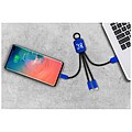 Světelný kabel se čtyřmi konektory SCX.design C15, modrá/černá