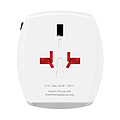 Světový cestovní adaptér MUV 2-pólový s USB A a C, bílá