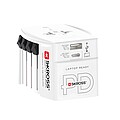 Světový cestovní adaptér MUV 65W PD s USB C kabelem, bílá