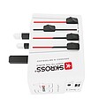 Světový cestovní adaptér MUV 65W PD s USB C kabelem, bílá