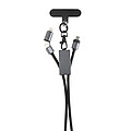 Telefonní kabel 60W z RCS recyklovaného PET, šedá