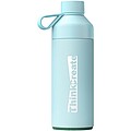 Termo láhev na pití, 1l, z recyklovaných materiálů, světle modrá