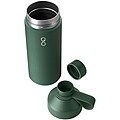 Termo láhev na pití, 1l, z recyklovaných materiálů, zelená