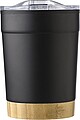 Termohrnek 300ml, s bambusovým dnem, černý