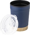 Termohrnek 300ml, s bambusovým dnem, modrý