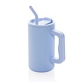 Termohrnek s brčkem 800 ml z recyklované oceli s certifikací RCS, světle modrá