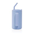Termohrnek s brčkem 800 ml z recyklované oceli s certifikací RCS, světle modrá