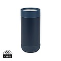 Termohrnek s push zavíráním z RCS recyklované nerezové oceli 350ml, tmavá modrá