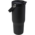 Termohrnek s vakuovou a měděnou izolací 900 ml z recyklované nerezové oceli s víčkem s dvojitou funkcí, černá