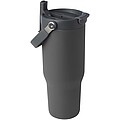 Termohrnek s vakuovou a měděnou izolací 900 ml z recyklované nerezové oceli s víčkem s dvojitou funkcí, šedá
