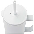 Termohrnek se silikonovým brčkem 900ml, bílá