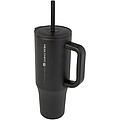 Termohrnek se silikonovým brčkem 900ml, černá