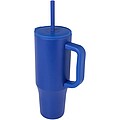 Termohrnek se silikonovým brčkem 900ml, královská modrá