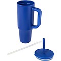 Termohrnek se silikonovým brčkem 900ml, královská modrá