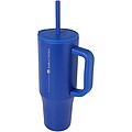 Termohrnek se silikonovým brčkem 900ml, královská modrá