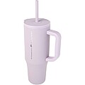 Termohrnek se silikonovým brčkem 900ml, světle fialová