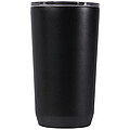 Termohrnek z nerezu s plastovým víčkem, 500ml, černý