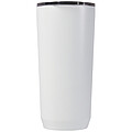 Termohrnek z nerezu s plastovým víčkem, 600ml, bílý