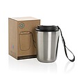 Termohrnek z recyklované oceli, 380 ml, stříbrná
