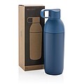 Termoska z recyklované oceli, objem 540 ml, modrá