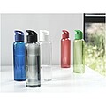 Transparentní láhev na pití, 650ml, recyklovaný plast, černá