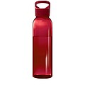 Transparentní láhev na pití, 650ml, recyklovaný plast, červená