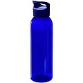 Transparentní láhev na pití, 650ml, recyklovaný plast, modrá