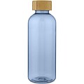 Transparentní láhev z recyklovaného plastu, 650ml, modrá