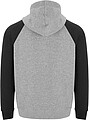Unisex dvoubarevná mikina ROLY BADET, šedá/černá XS