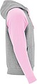 Unisex dvoubarevná mikina ROLY BADET, šedá/růžová XS