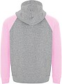 Unisex dvoubarevná mikina ROLY BADET, šedá/růžová XS