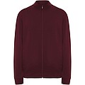 Unisex mikina na zip, ROLY ULAN, velikost S, vínová