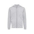 Unisex mikina na zip s kapucí Iqoniq Abisko, světle šedá, velikost XXS