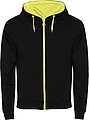 Unisex mikina ROLY FUJI, černá/žlutá, S