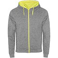 Unisex mikina Roly Fuji, velikost S, šedá/žlutá