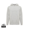 Unisex mikina s kapucí a bočními kapsami Iqoniq Yengo, světle šedá, velikost XXS