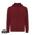 Unisex mikina s kapucí Iqoniq Rila, velikost M, vínová
